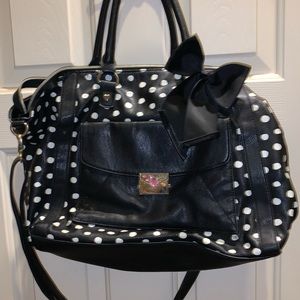 Betsey Johnson Polka-Dot Purse or Diaper Bag